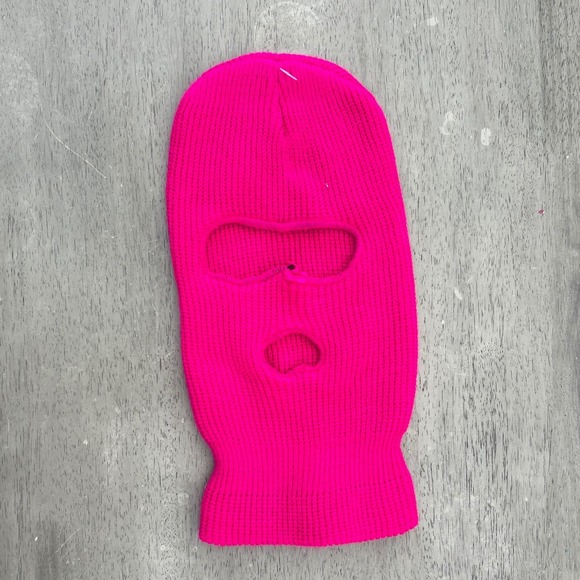 Other - Neon Hot Pink 3 Hole Knit Balaclava Full‎ Face Mask Winter Ski Beanie Mask